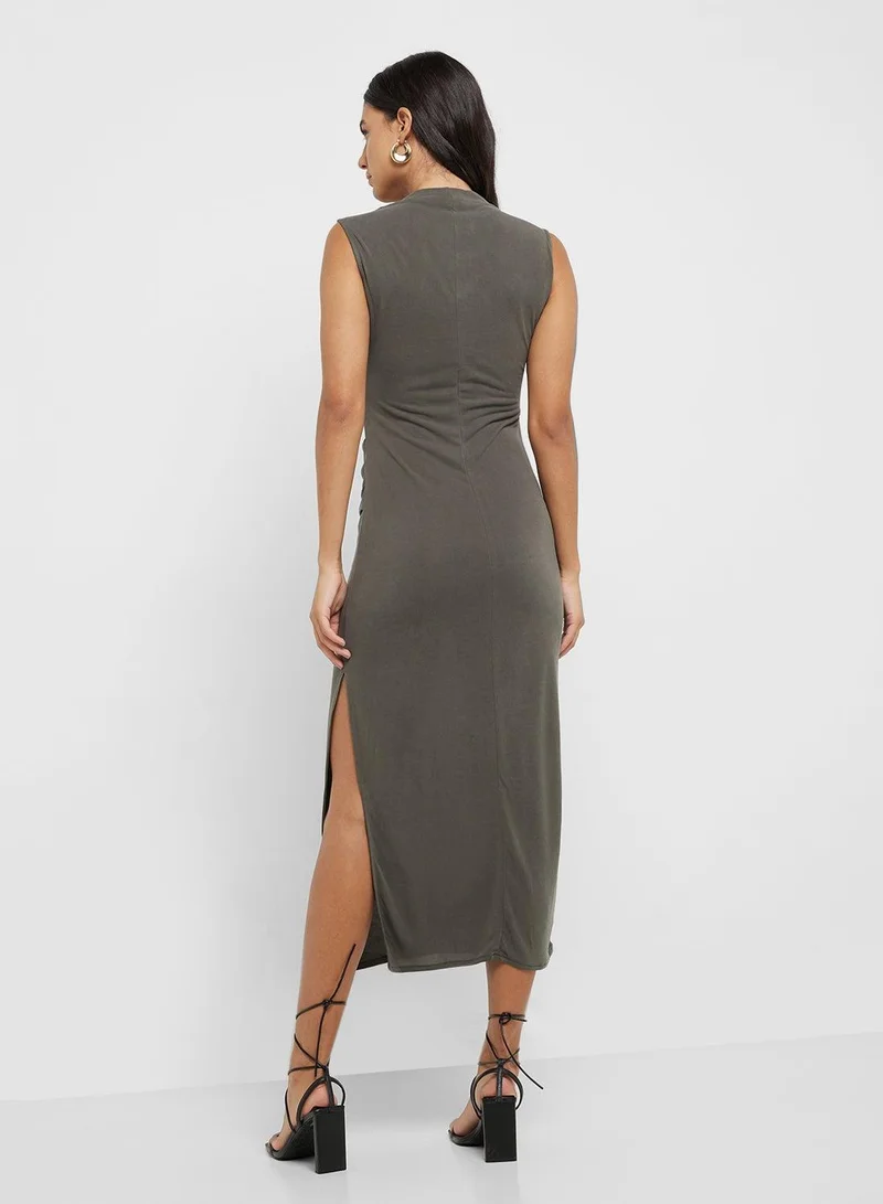 MANGO sleeveless column dress